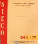 Sieco-Sieco SI-42, Sherman Induction Heater, Instructions and Parts Manual 1951-SI-42-01